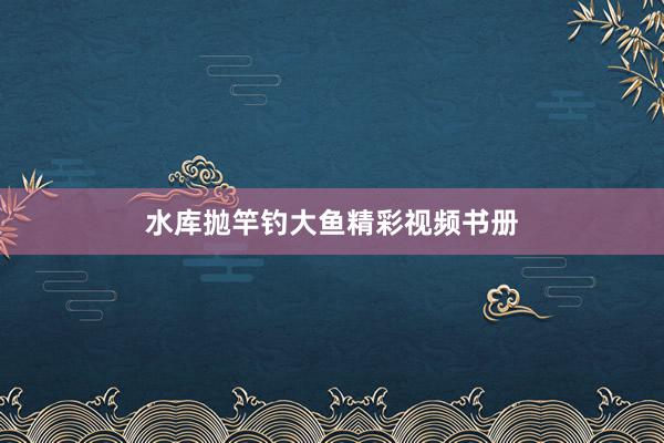 水库抛竿钓大鱼精彩视频书册